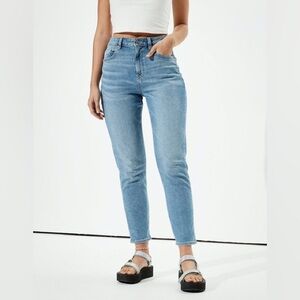 American Eagle Outfitters Light Blue High Rise Mom Jeans
